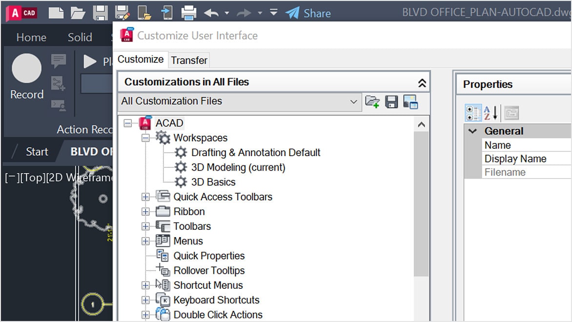 自定義用戶界麵菜單